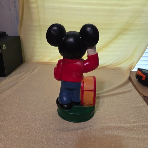 Disney Vintage Mickey Mouse Drum Major Plastic Coin Bank - Picture 2 of 6